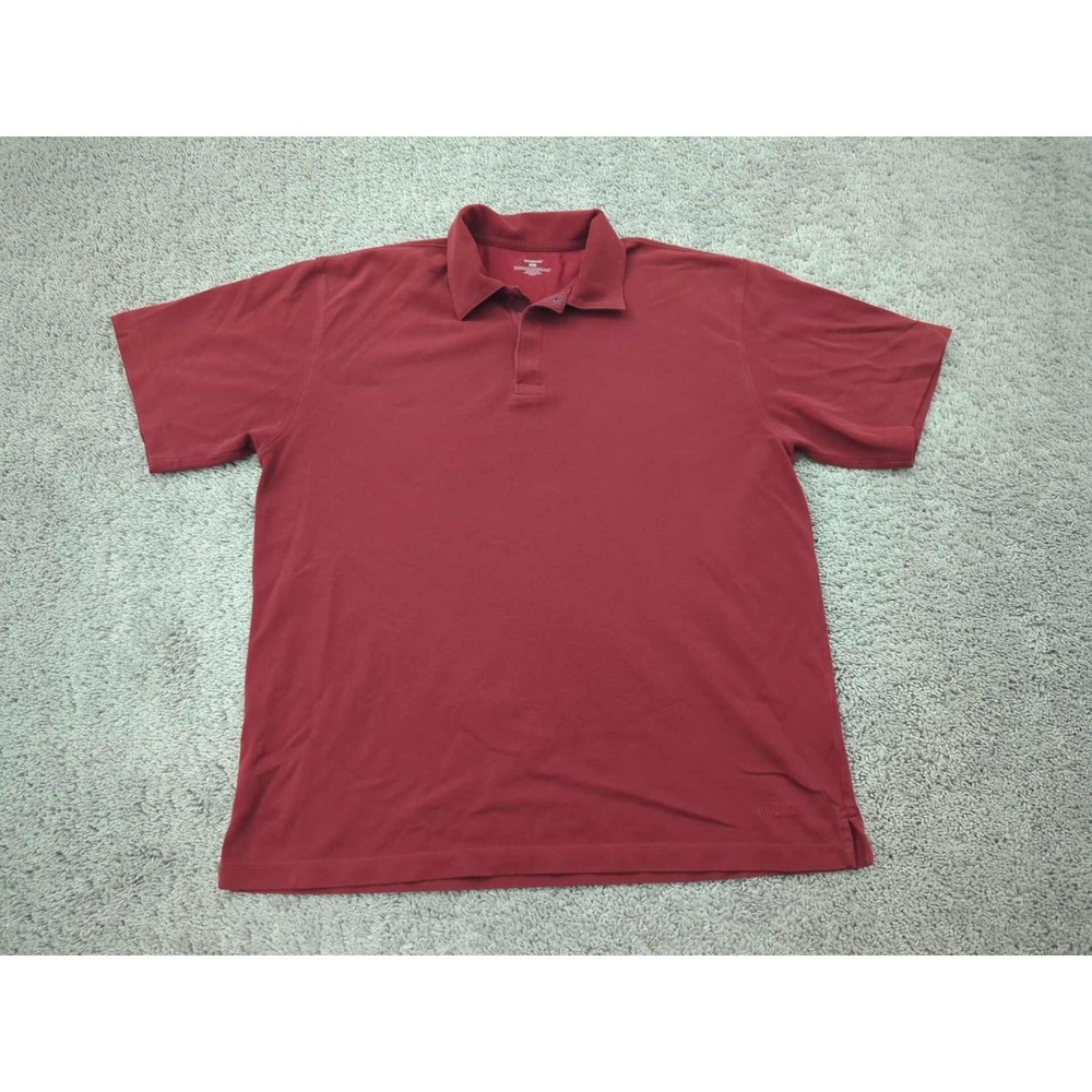 Patagonia Polo Shirt Mens L Red Short‎ Sleeve Golf Casual Made in Thailand